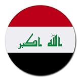 Iraq Flag Round Mouse Pad