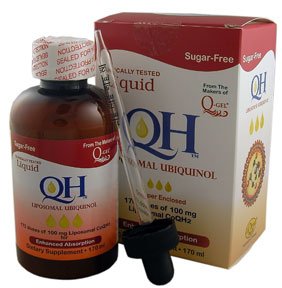 Sugar-Free Liquid QH Liposomal Ubiquinol (Ultimate Absorption) (170ml bottle 100mg Pure CoQ10 per 1ml)