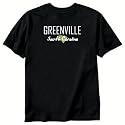 T-SHIRT BLACK " GREENVILLE RETRO MAP " SOUTH CAROLINA XX-Large