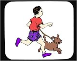 Mauspad mit Dekoration Körper, Einzelpersonen, Individuums, Laufen, Menschen, Frau, Person, Hund, menschlich, Personen, braun, Leine, Leute, Haustier laufen 415W9Wsml3L. SL160 gadgets jogging