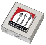 Red Bon Appetite Small Vitamin Case - Polished w/Mirror
