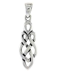 Sterling Silver Celtic Knot Pendant, 1 inch
