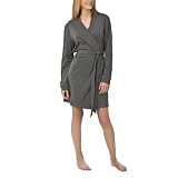 Gilligan & O'Malley® Womens Jersey Slub Robe - Dark Grey