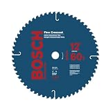 Buy Bosch CB1260 Construction Series 12-Inch 60 Tooth ATB Crosscutting Saw Blade with... by Bosch