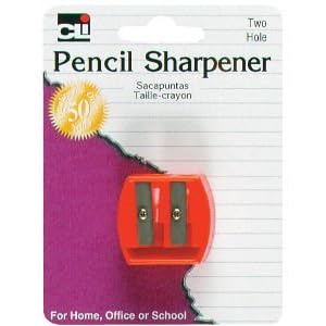 Charles Leonard Pencil Sharpener - Two-Hole - 1/Card, 80722