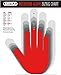 Battle Sports Ultra-Stick Wide Receiver Football Gloves - Adult & Youth Football Gloves - Adult Medium, Red/White