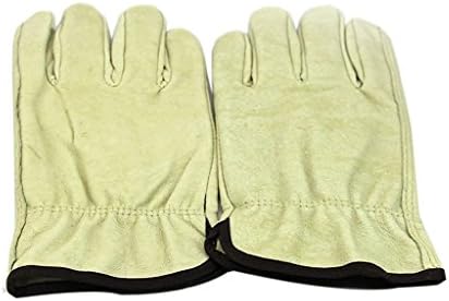 AirFong Pigskin Grain Work Safety Gloves Driver Work Protective Gloves for Gardening, Workshop Manufacturing Heavy-Duty Handling-Large4 Pairs