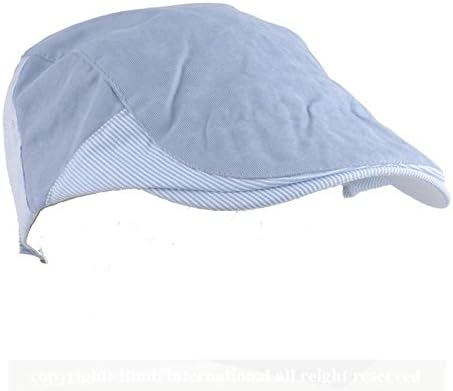 Bindi Denim Newsboy Cotton Blend Gatsby Cap Ivy Hat Golf Driving Flat Cabbie-Grey blue