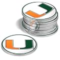 {4} Miami Hurricanes Golf Ball Markers