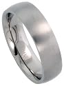 Titanium 6 mm (1/4") Satin finish Comfort Fit Dome Band / Thumb Ring