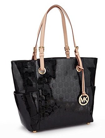 Michael Kors Jet Set Tote - Mirror Metallic Nickel