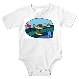Baby clothes with race, riders, finish, snails, line