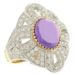 Antique Amethyst 3.35cttw Ring with Diamonds 1.00cttw