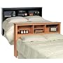 Prepac Sonoma Black Queen Storage Headboard
