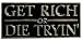 Men's GET RICH OR DIE TRYIN Punk Rock Metal Belt Buckle