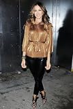 Halston Heritage Faux Leather Leggings in Jet as seen on SARAH JESSICA PARKER