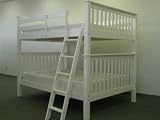 Bunk Bed Full over Full Mission style in White