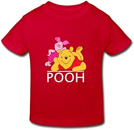 CAILHBABY Kid's Toddler Winnie The Pooh Logo Age 2-6 T-shirt Red 5-6 Toddler