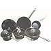 Black 6 Piece Non Stick Saucepan Set
