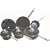 Black 6 Piece Non Stick Saucepan Set