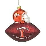 SC Sports NCAA Illinois Fighting Illini Mascot Football Ornament