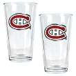 Montreal Canadiens NHL 2pc Pint Ale Glass Set - Primary Logo by Great American Products