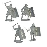 Roman Infantry Plastic Army Men: 16 piece set of 54mm Gray Figures - 1:32 scaleIMAGE