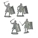 Roman Infantry Plastic Army Men: 16 piece set of 54mm Gray Figures - 1:32 scale_s-1