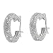 Sterling Silver Pave Style Hoop Earrings