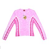 Minnesota Vikings Juniors Pink Long Sleeve Logo T-shirt