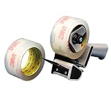 Packaging Tape, Bonus Pack, 2 Rolls With Dispenser, 48MMx50M MMMBP1PACK