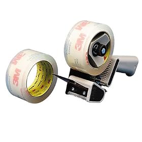 Packaging Tape, Bonus Pack, 2 Rolls With Dispenser, 48MMx50M MMMBP1PACK by 3M