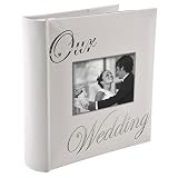 Embroidered OUR WEDDING album by Malden holds 200 photos - 4x6 4x6