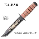 Ka-Bar USMC Pearl Harbor Commemorative, Plain, Leather Handle KB9109
