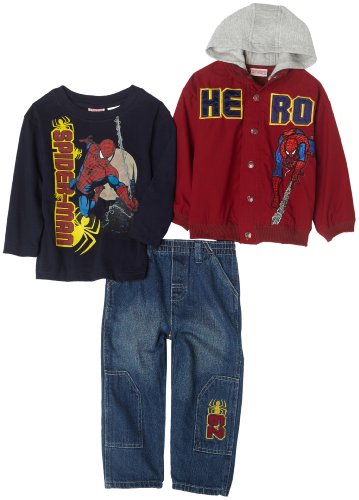  Spiderman  Toddler Boys 3 Piece Pant Set
