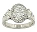 Jewelry : Trapizoid/Pave Diamond Engagement Ring 1.40cttw (cz ct