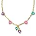 A Touch of Dazzle Heart Necklace for Kids | Sweet Jewelry for Kids | Girls Necklace with Six Heart Charms for Girls Jewelry Sets | Best Gifts for Girls Gold Plated Charm Necklace