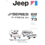 1962 1970 1971 1972 1973 JEEP J SERIES Parts Book List by Jeep