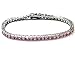 Bling Jewelry .925 Sterling Silver Pink CZ Tennis title=