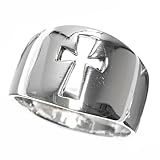 Sterling Silver Ring - Cross - Size: 5-10