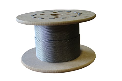 Small Parts Stainless Steel 302/304 Wire Rope, 7x19 Strand Core, 1/16