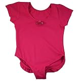 Little Girls Fuchsia Shortsleeve Ballet Dance Gymnastics Leotard (4)