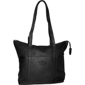 NHL Nashville Predators Black Leather Women's Tote