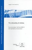 Nationality of Children: Recommendation Cm/Rec(2009)13 and Explanatory Memorandum (2010) REC 13