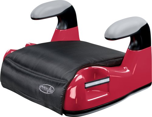 Evenflo Big Kid AMP No Back Booster Car Seat, Red