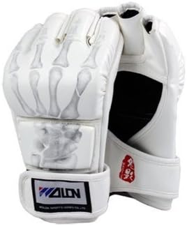 happyliya® Half Finger Boxing Gloves Sanda Fighting Sandbag Gloves MMA UFC (White)