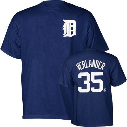 Detroit Tigers Player Name & Number T-Shirt - Justin Verlander - Large