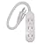 3 Outlet Power To Go Strip Three Prong AC Grounded Triple Plugs. Travel, On the Go, Small, Portable, Compact with Cord