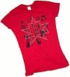 Five Stars -- Justice League Crop Sleeve Fitted Juniors T-Shirt