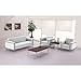 Flash Furniture HERCULES Lesley Series Contemporary White LeatherSoft Chair with Encasing Frame
